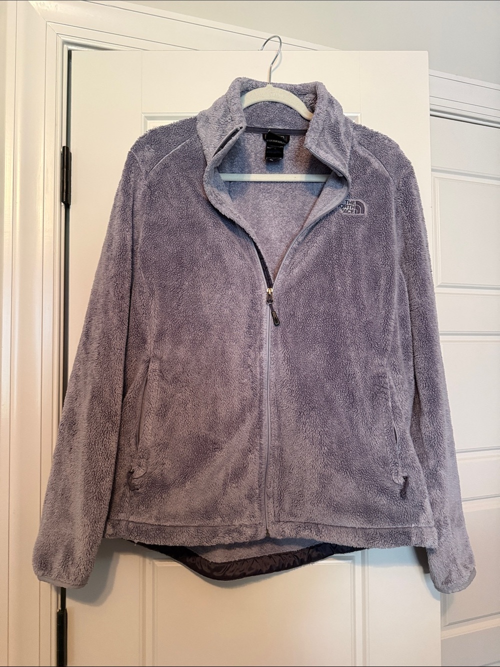 The North Face Women's Light Purple Teddy Fleece Full-Zip Jacket
